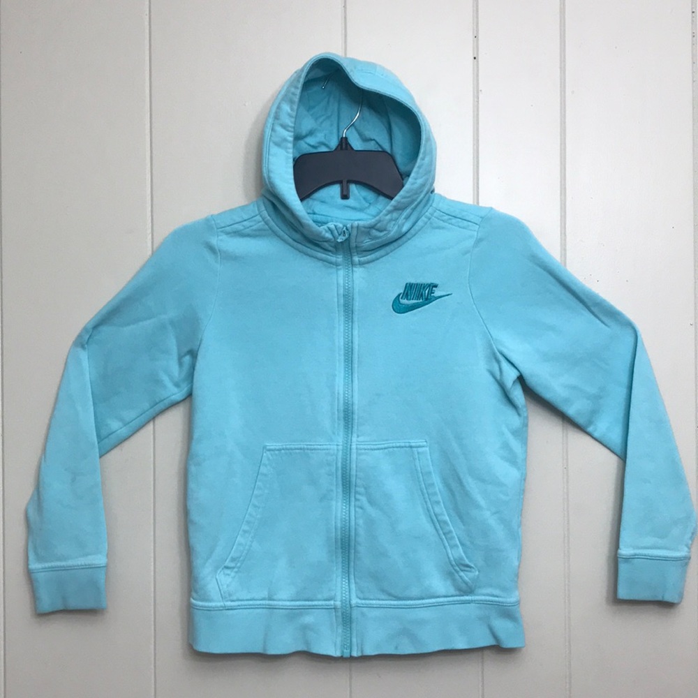 Nike Zip Up Hoodie Teal Kid’s Medium